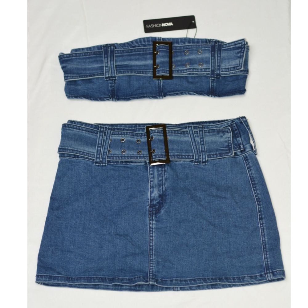 Denim Two Piece Set